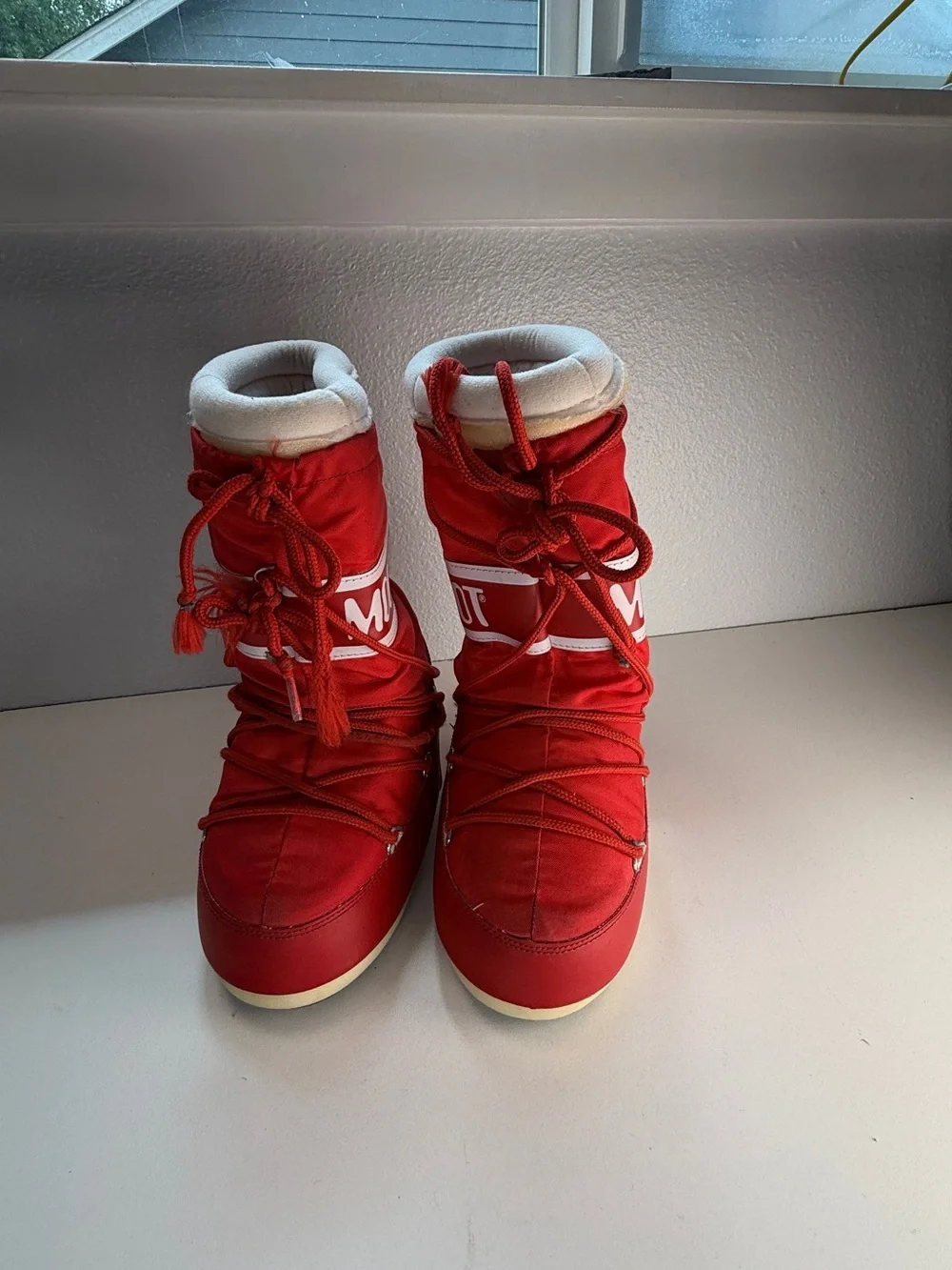 Moon Boot Original Red Nylon Snow Boots kids EU 31 34 Kids 13.5 - 2.5
